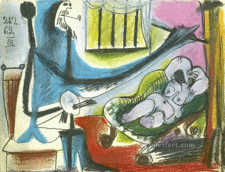 El estudio El artista y su modelo II 1963 Pablo Picasso Pintura al óleo